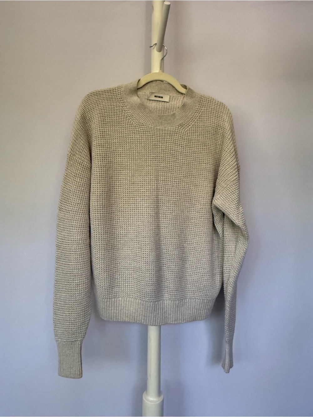 COS Men’s/Women’s Cream Waffle-Knit Crewneck Sweater
